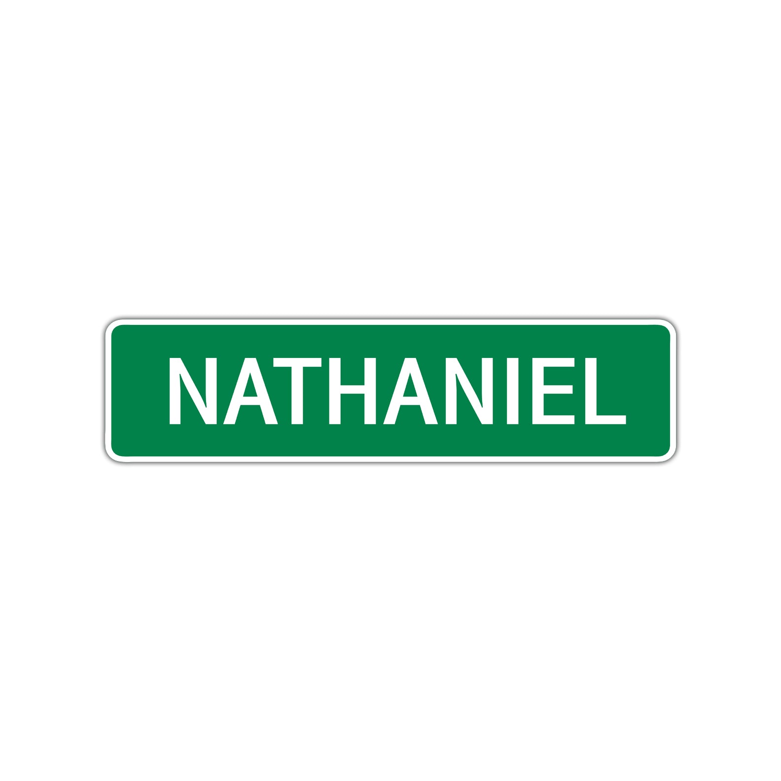 Nathaniel Street Sign Children Name Room Plate
