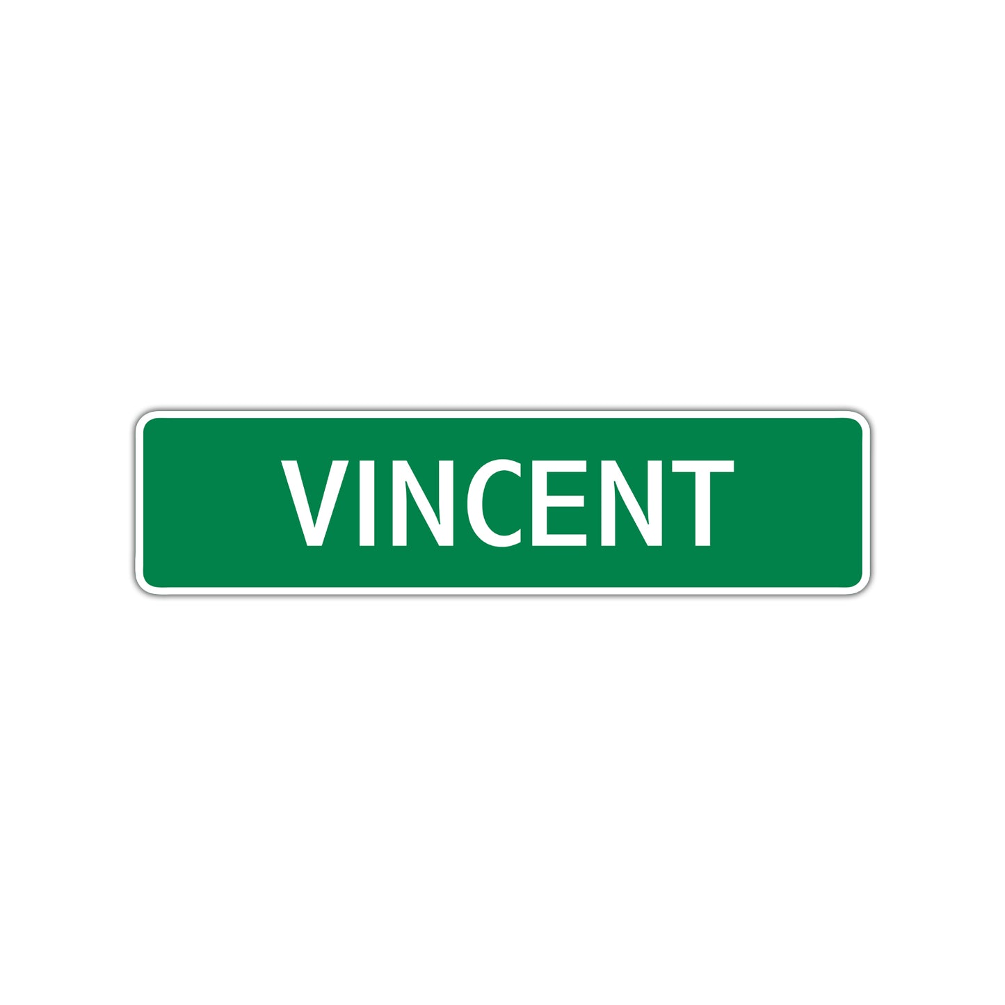 Vincent Street Sign Children Name Room Plate