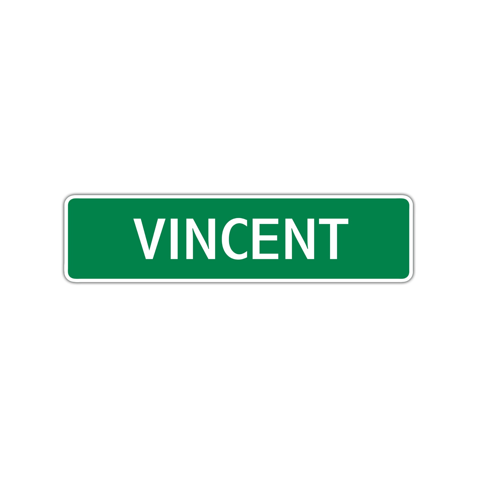 Vincent Street Sign Children Name Room Plate