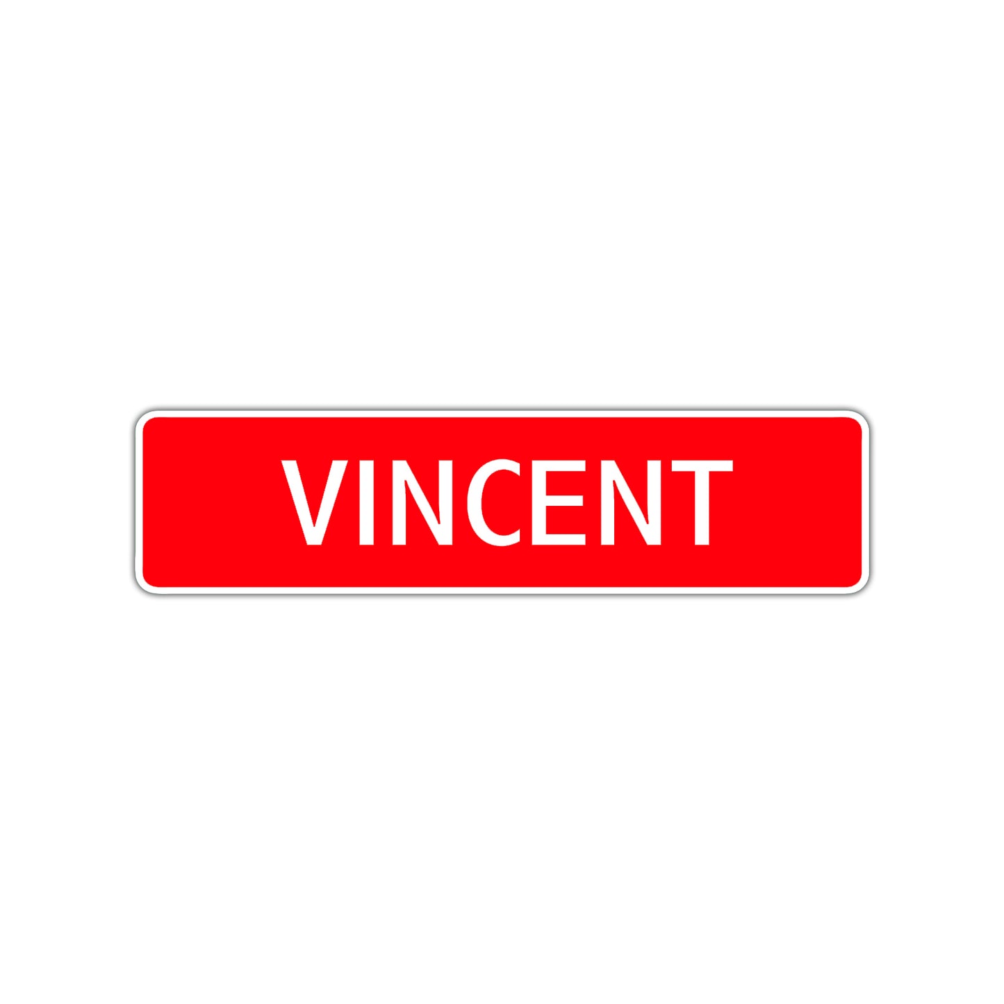 Vincent Street Sign Children Name Room Plate