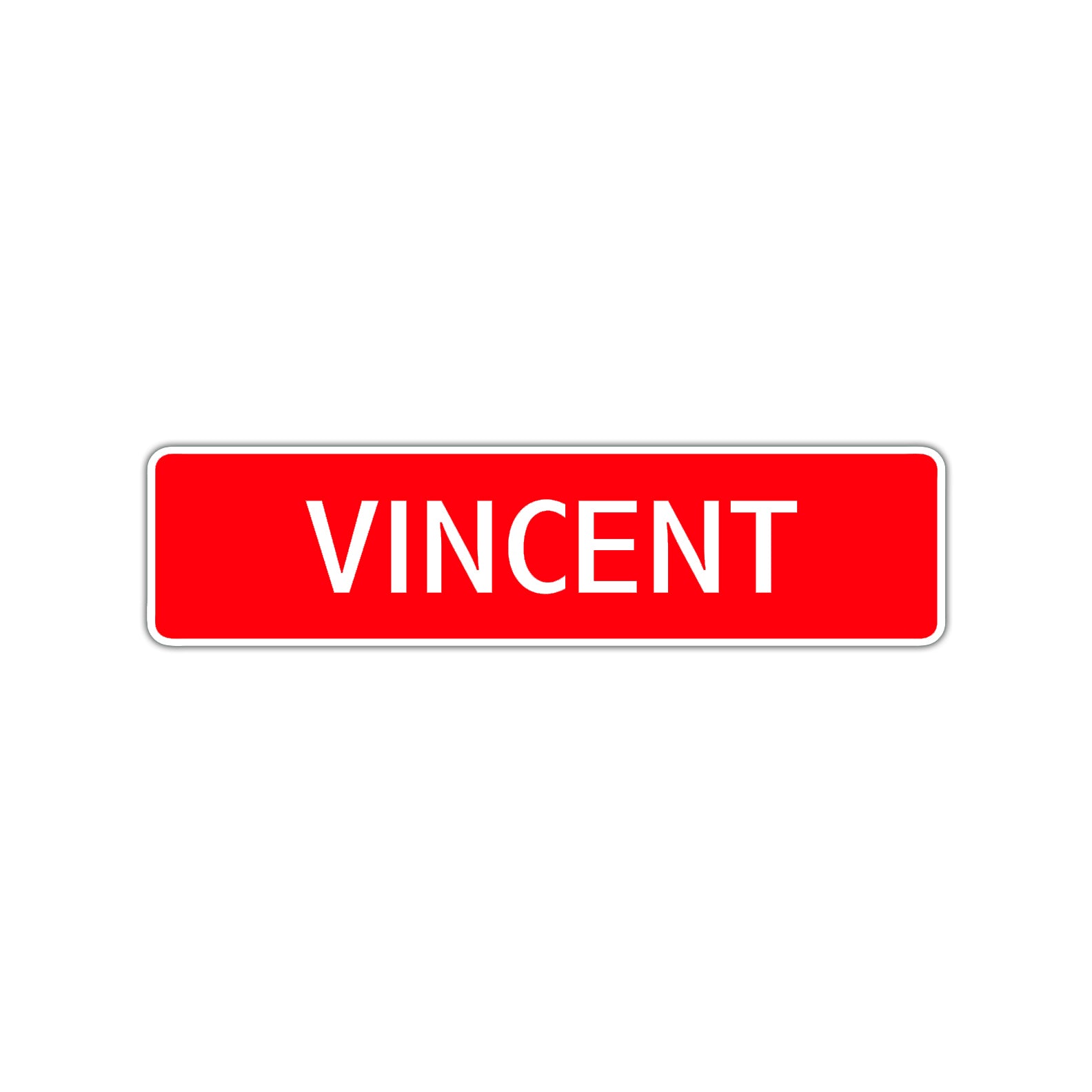 Vincent Street Sign Children Name Room Plate