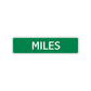 Miles Street Sign Children Name Room Plate