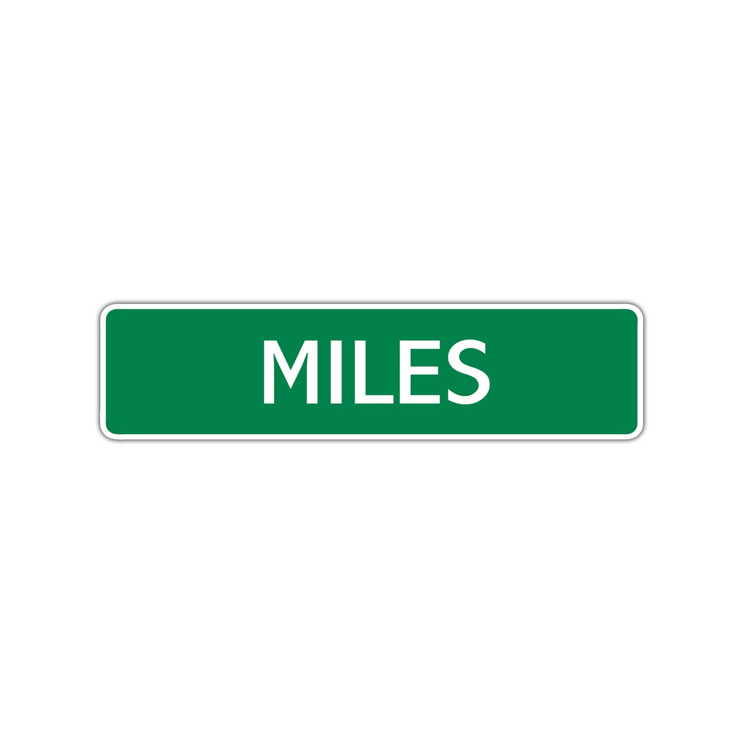 Miles Street Sign Children Name Room Plate