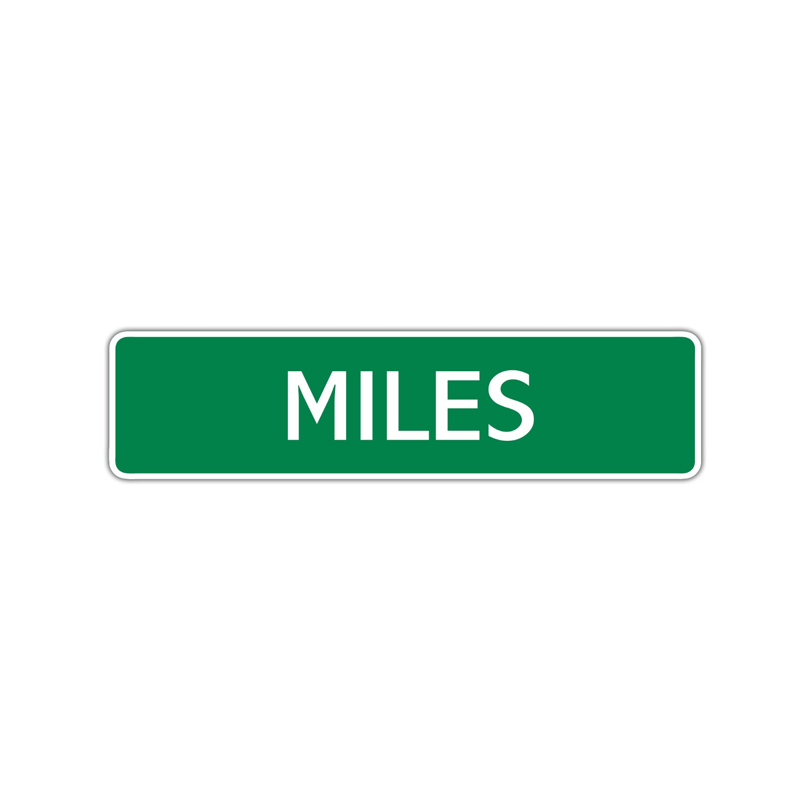 Miles Street Sign Children Name Room Plate