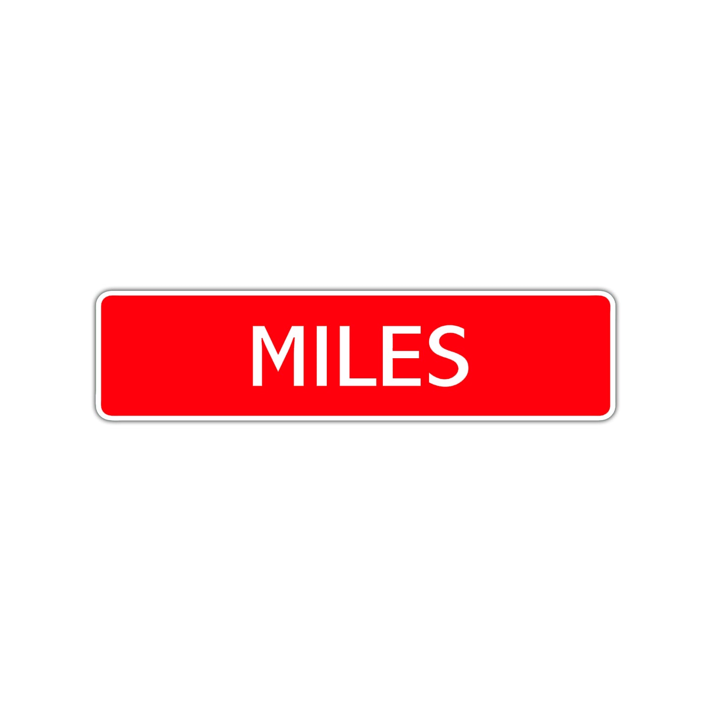 Miles Street Sign Children Name Room Plate