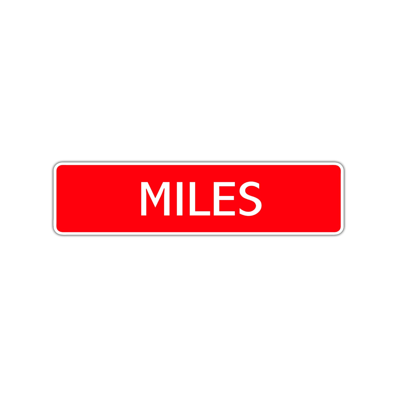 Miles Street Sign Children Name Room Plate