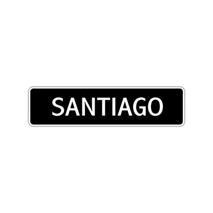 Santiago Street Sign Children Name Room Plate