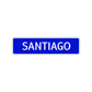 Santiago Street Sign Children Name Room Plate