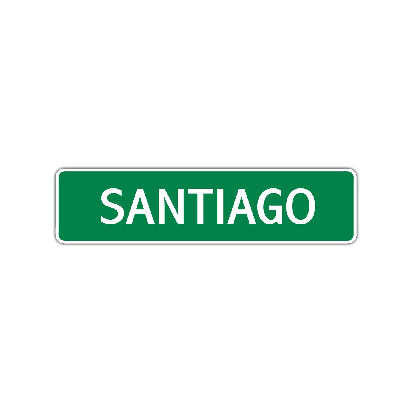Santiago Street Sign Children Name Room Plate