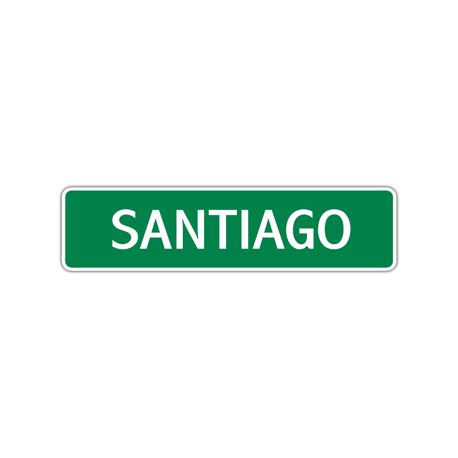 Santiago Street Sign Children Name Room Plate