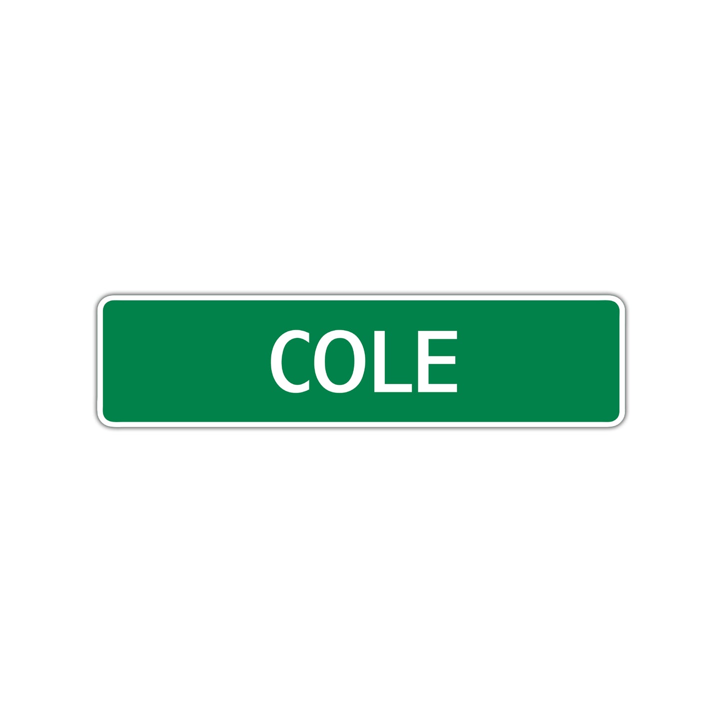 Cole Street Sign Children Name Room Plate