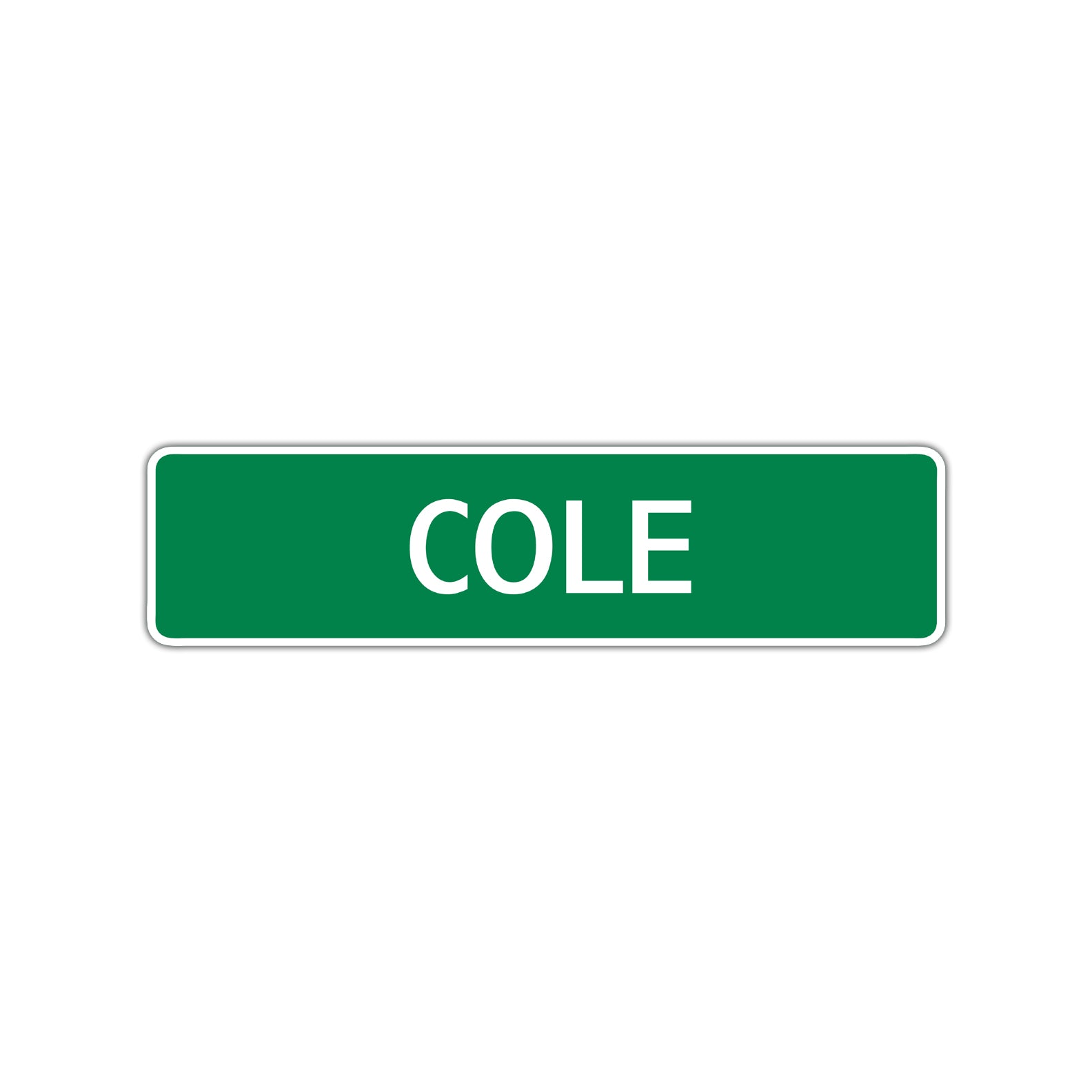 Cole Street Sign Children Name Room Plate