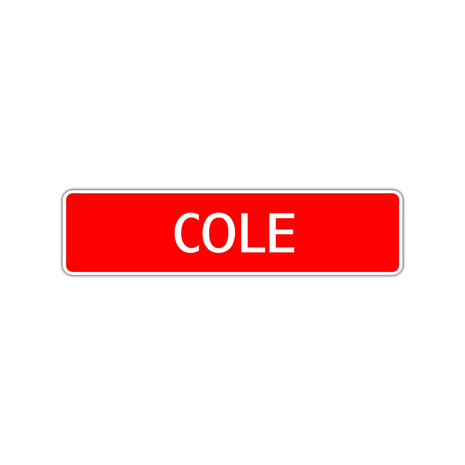 Cole Street Sign Children Name Room Plate