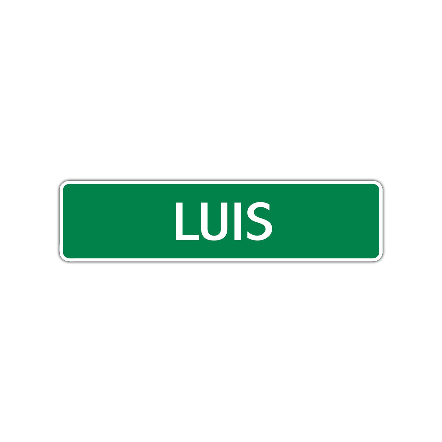 Luis Street Sign Children Name Room Plate