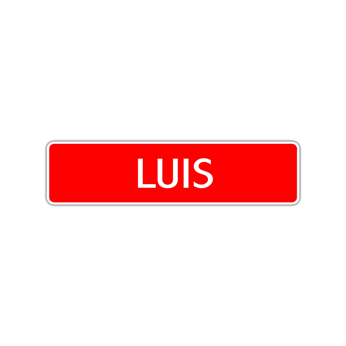 Luis Street Sign Children Name Room Plate