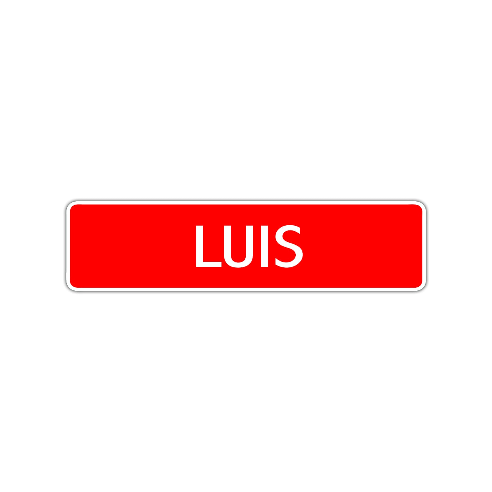Luis Street Sign Children Name Room Plate