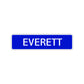 Everett Street Sign Children Name Room Plate