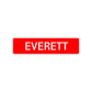Everett Street Sign Children Name Room Plate