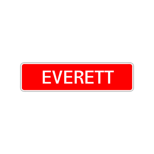 Everett Street Sign Children Name Room Plate