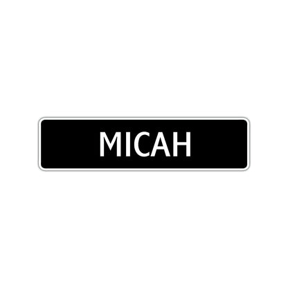 Micah Street Sign Children Name Room Plate