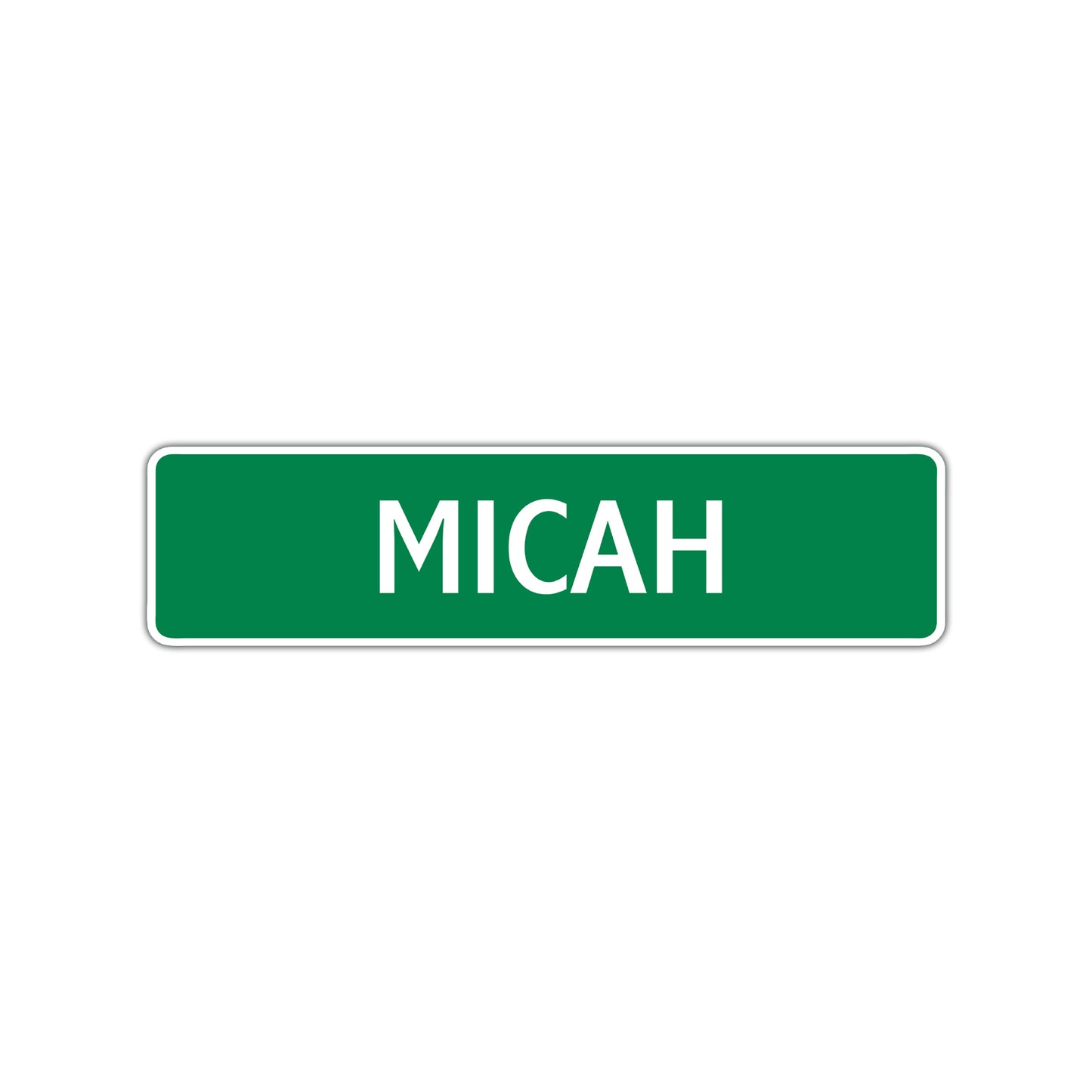 Micah Street Sign Children Name Room Plate
