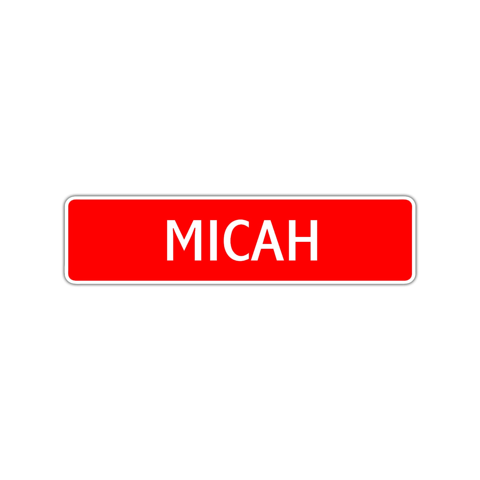 Micah Street Sign Children Name Room Plate