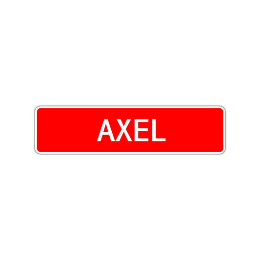 Axel Street Sign Children Name Room Plate