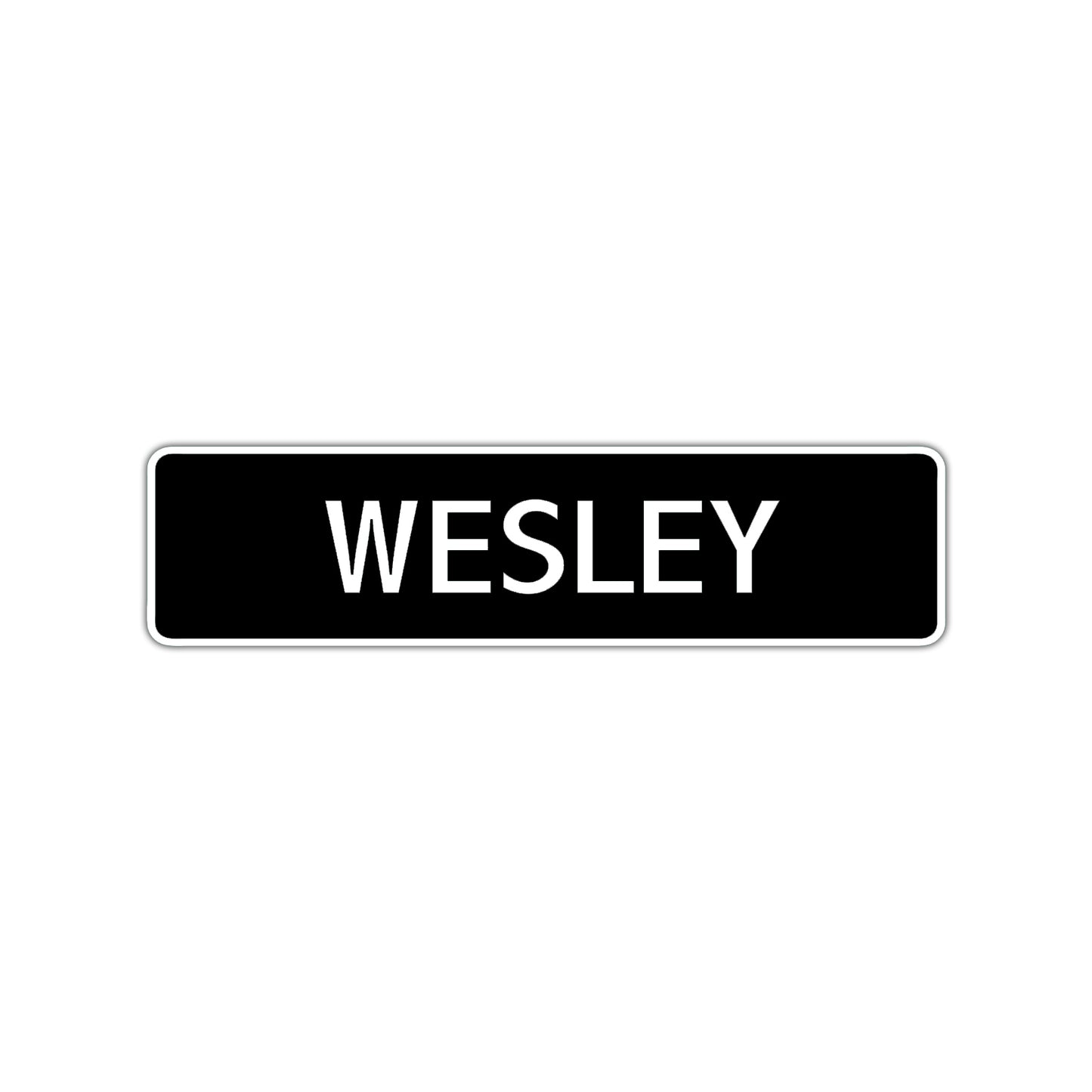 Wesley Street Sign Children Name Room Plate