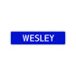Wesley Street Sign Children Name Room Plate