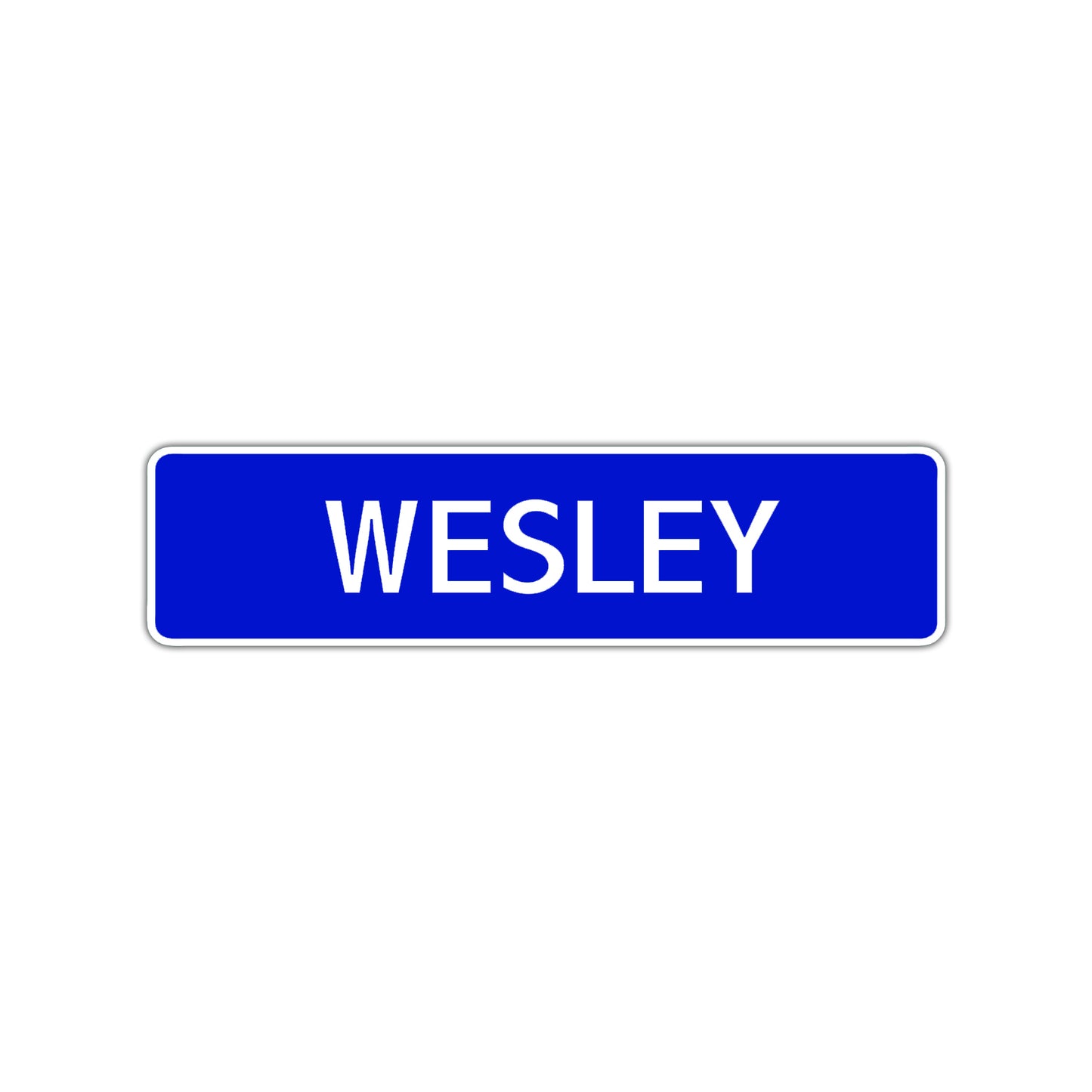 Wesley Street Sign Children Name Room Plate