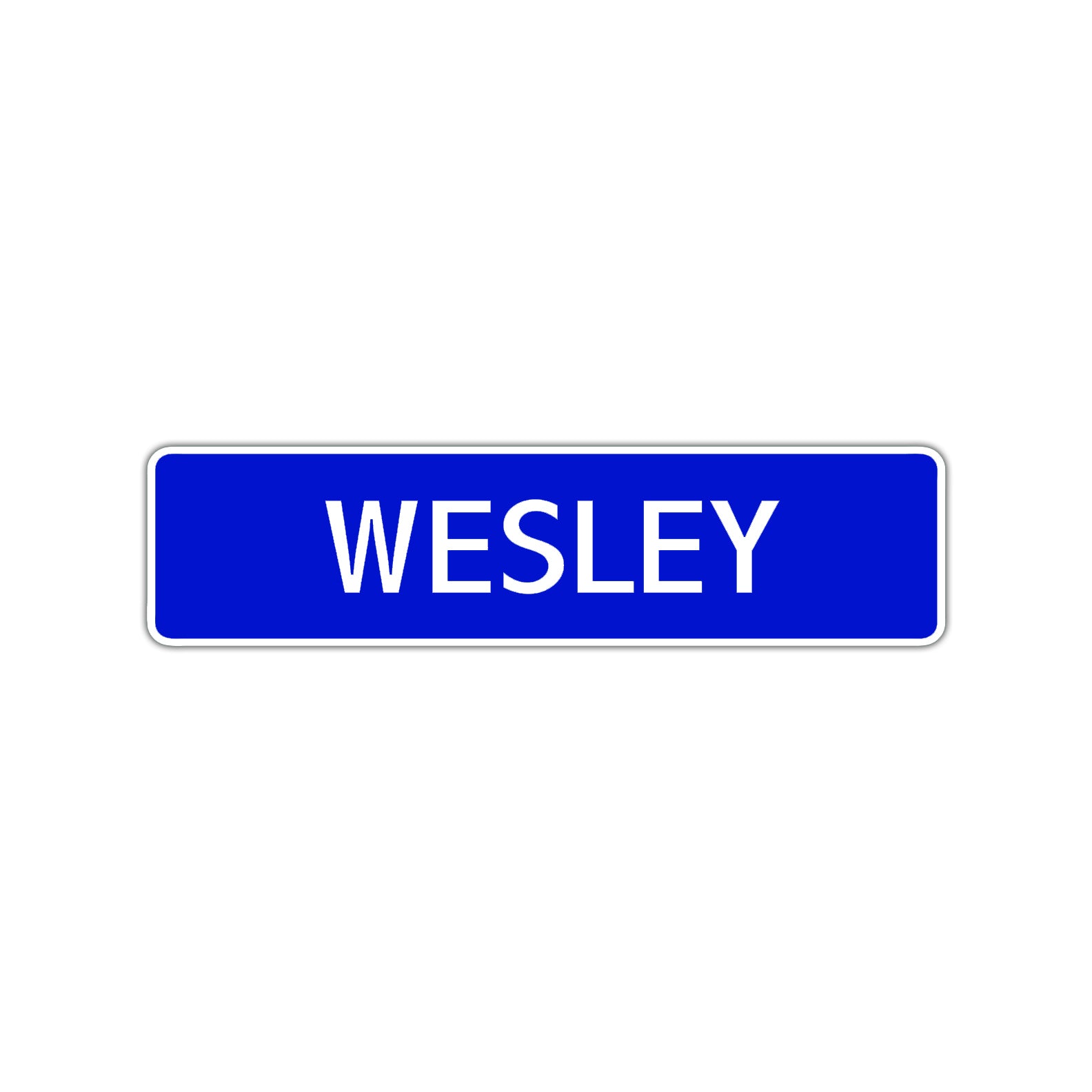 Wesley Street Sign Children Name Room Plate