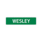 Wesley Street Sign Children Name Room Plate