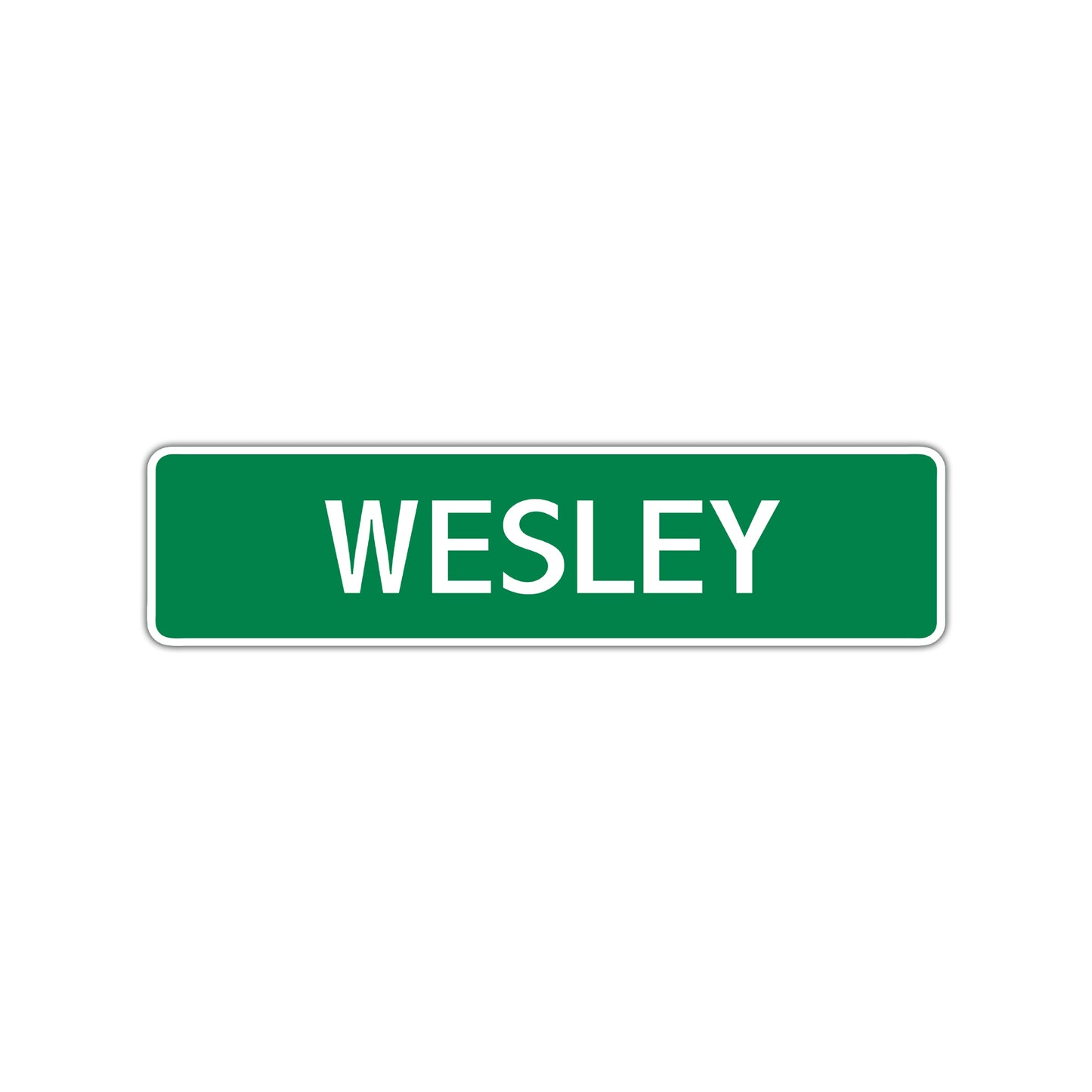 Wesley Street Sign Children Name Room Plate