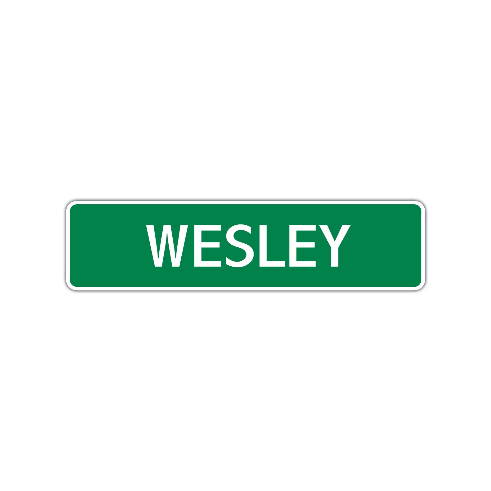 Wesley Street Sign Children Name Room Plate