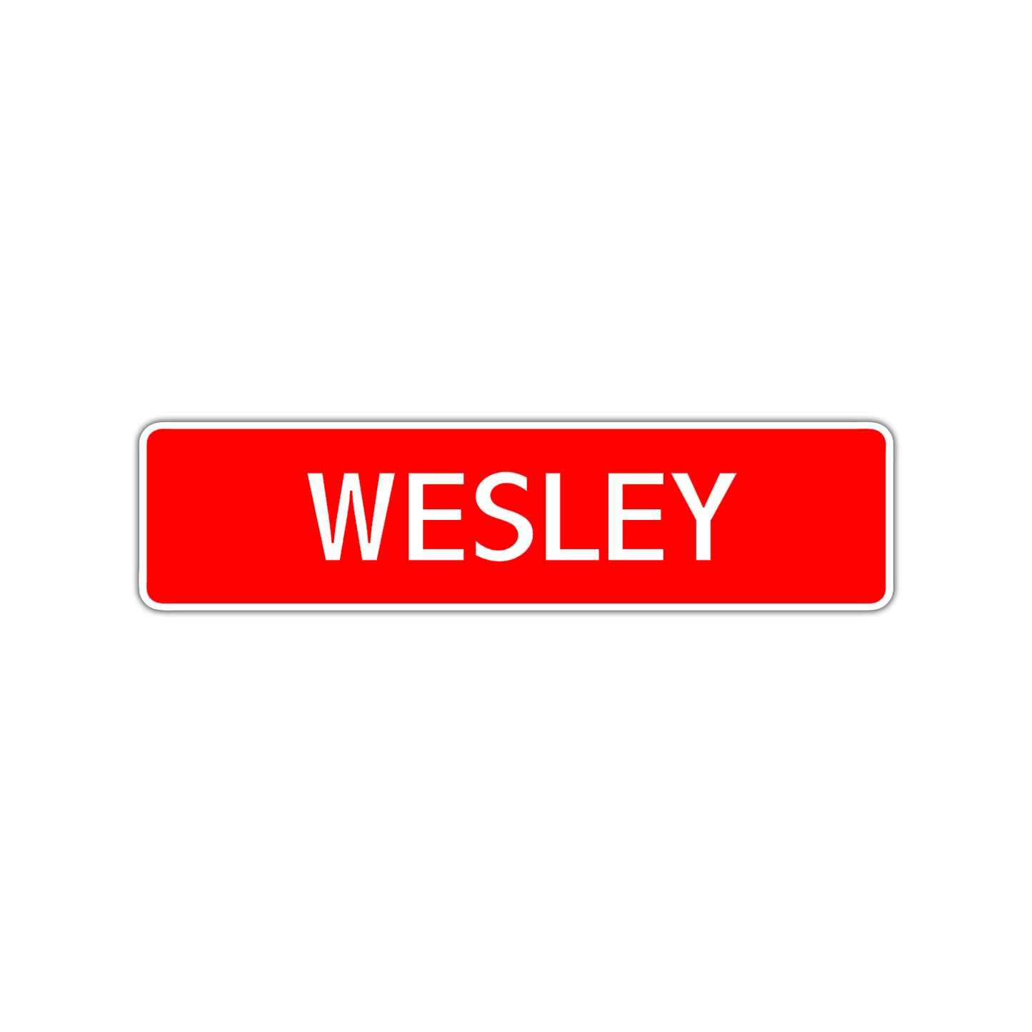 Wesley Street Sign Children Name Room Plate