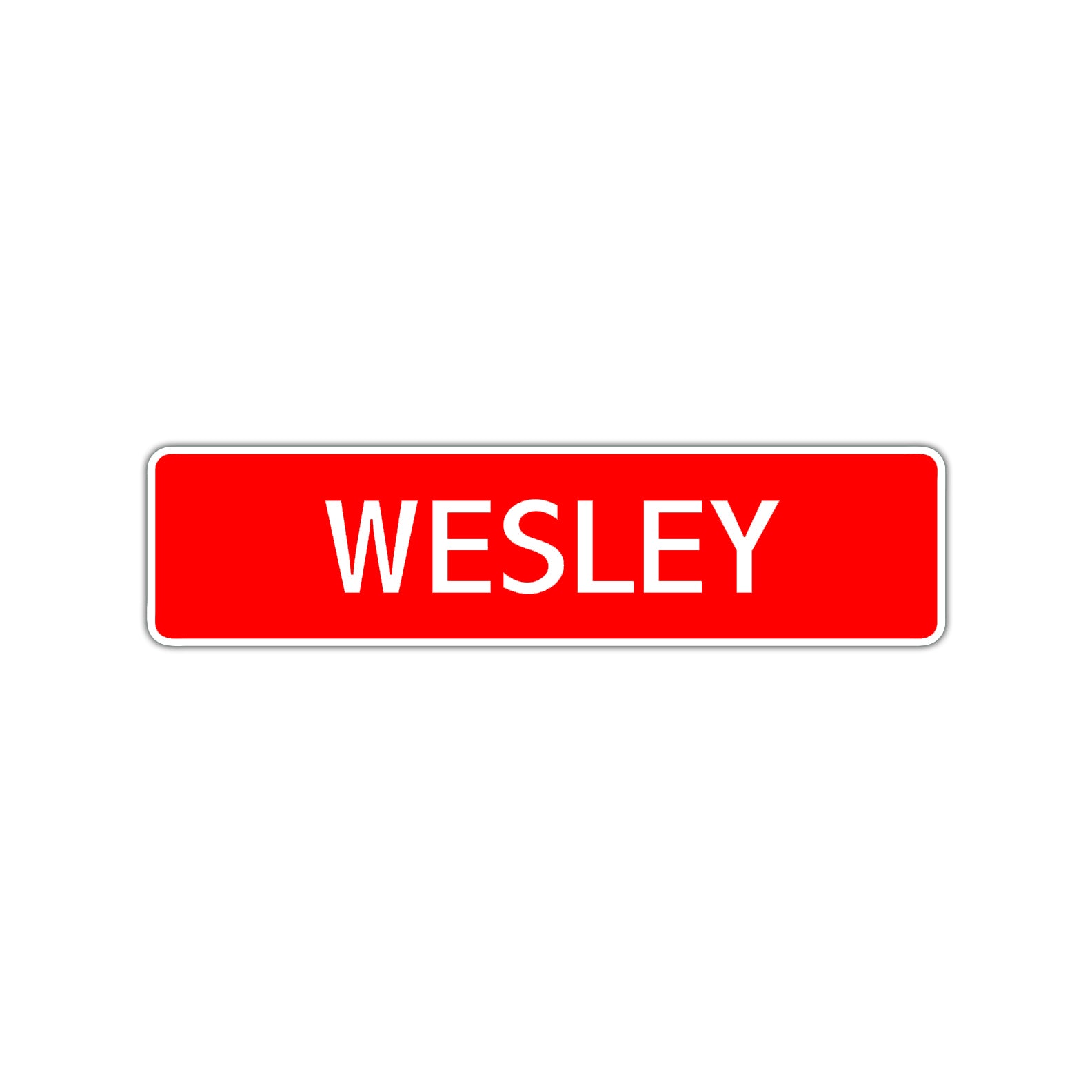 Wesley Street Sign Children Name Room Plate