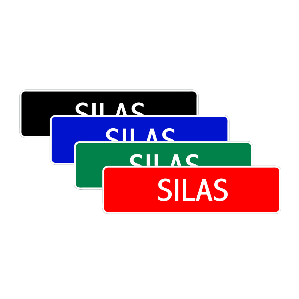 Silas Color Silas Street Sign Children Name Room Plate – Sign Fever