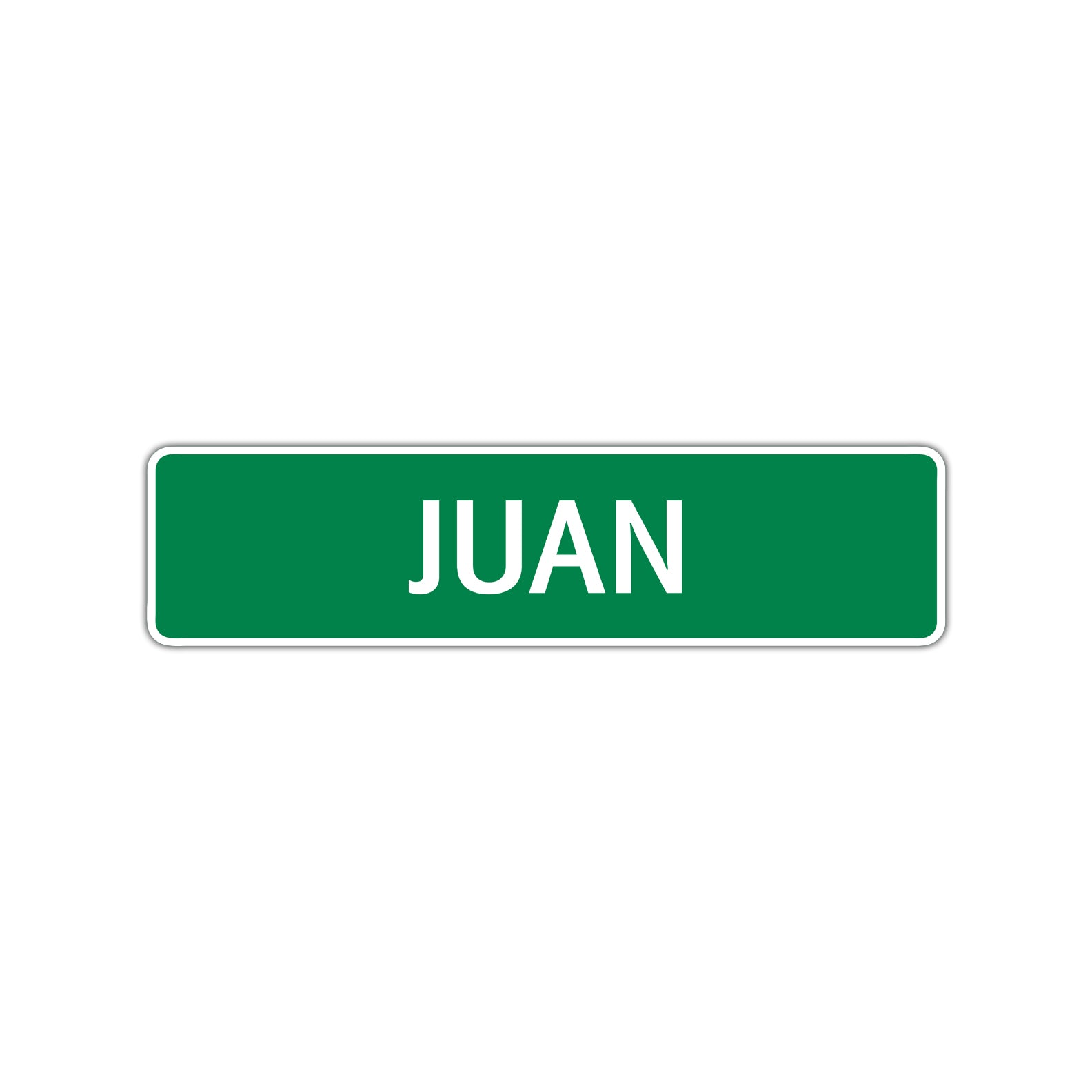 Juan Street Sign Children Name Room Plate