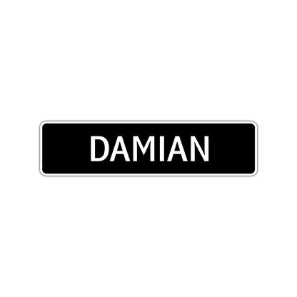 Damian Street Sign Children Name Room Plate