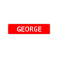 George Street Sign Children Name Room Plate