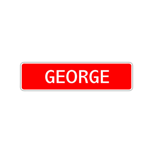 George Street Sign Children Name Room Plate
