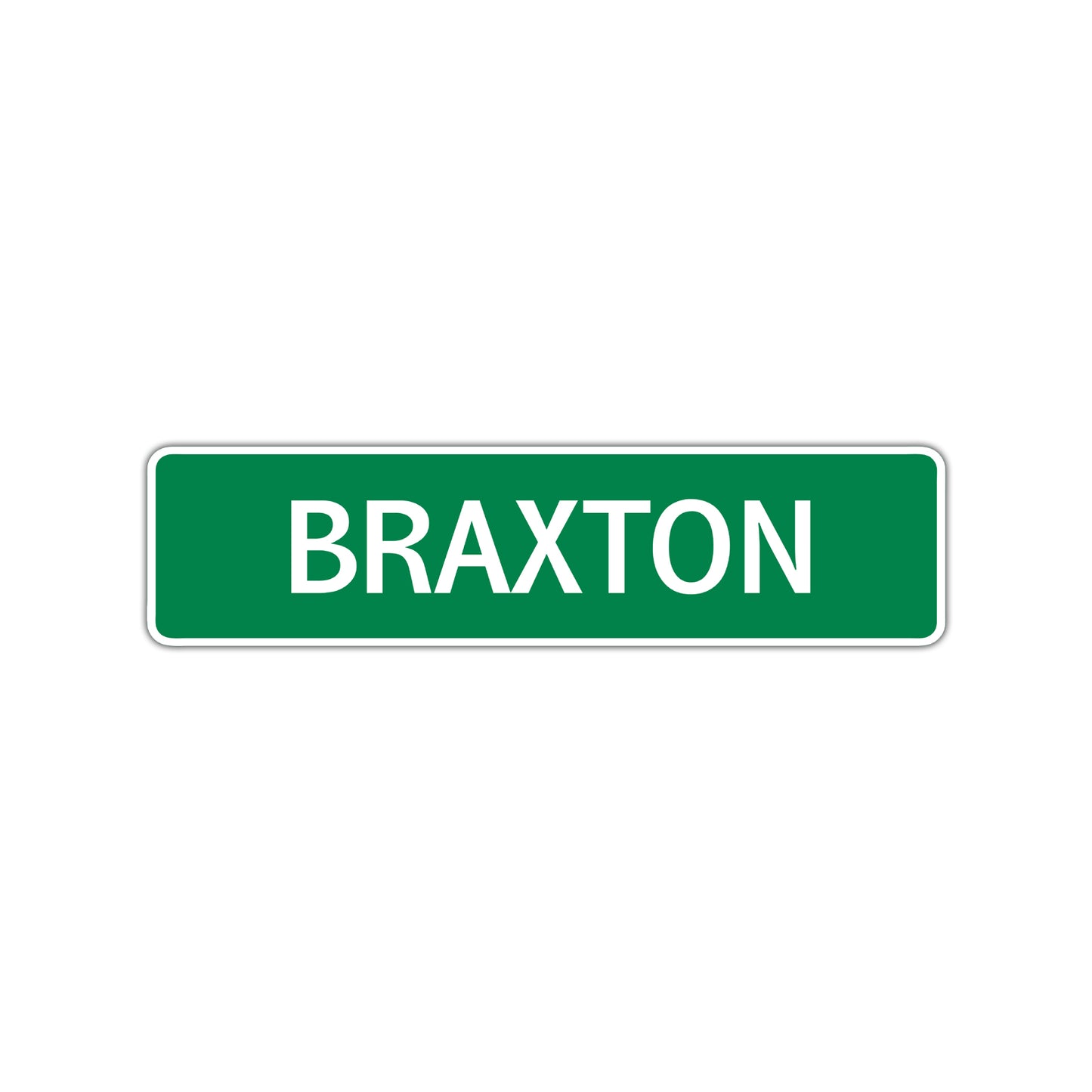 Braxton Street Sign Children Name Room Plate