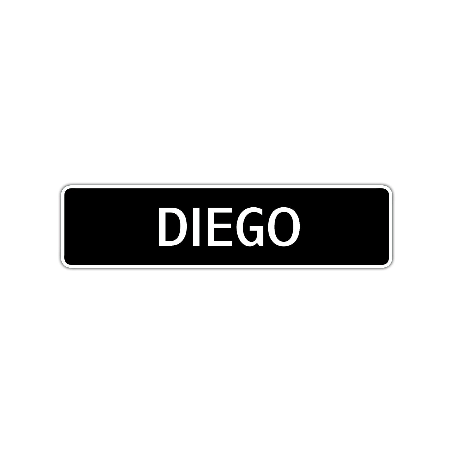Diego Street Sign Children Name Room Plate