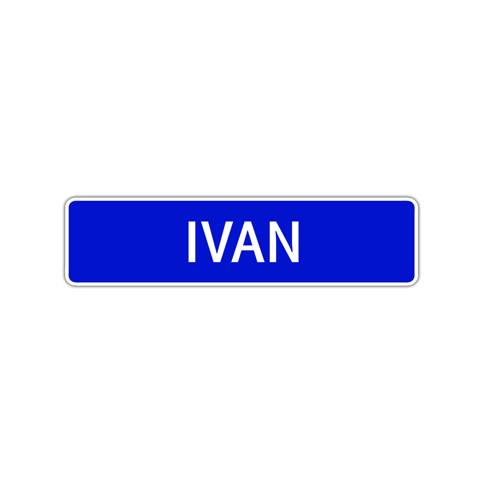 Ivan Street Sign Children Name Room Plate