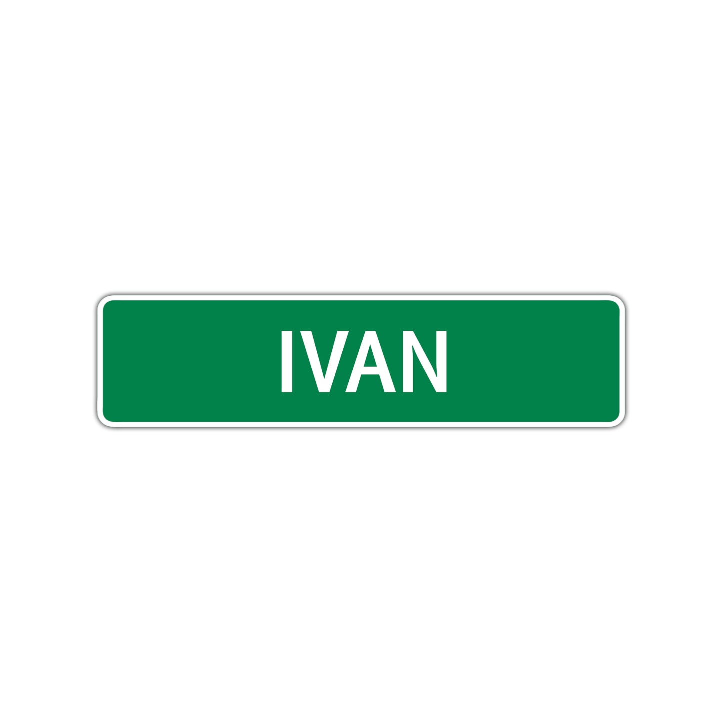 Ivan Street Sign Children Name Room Plate