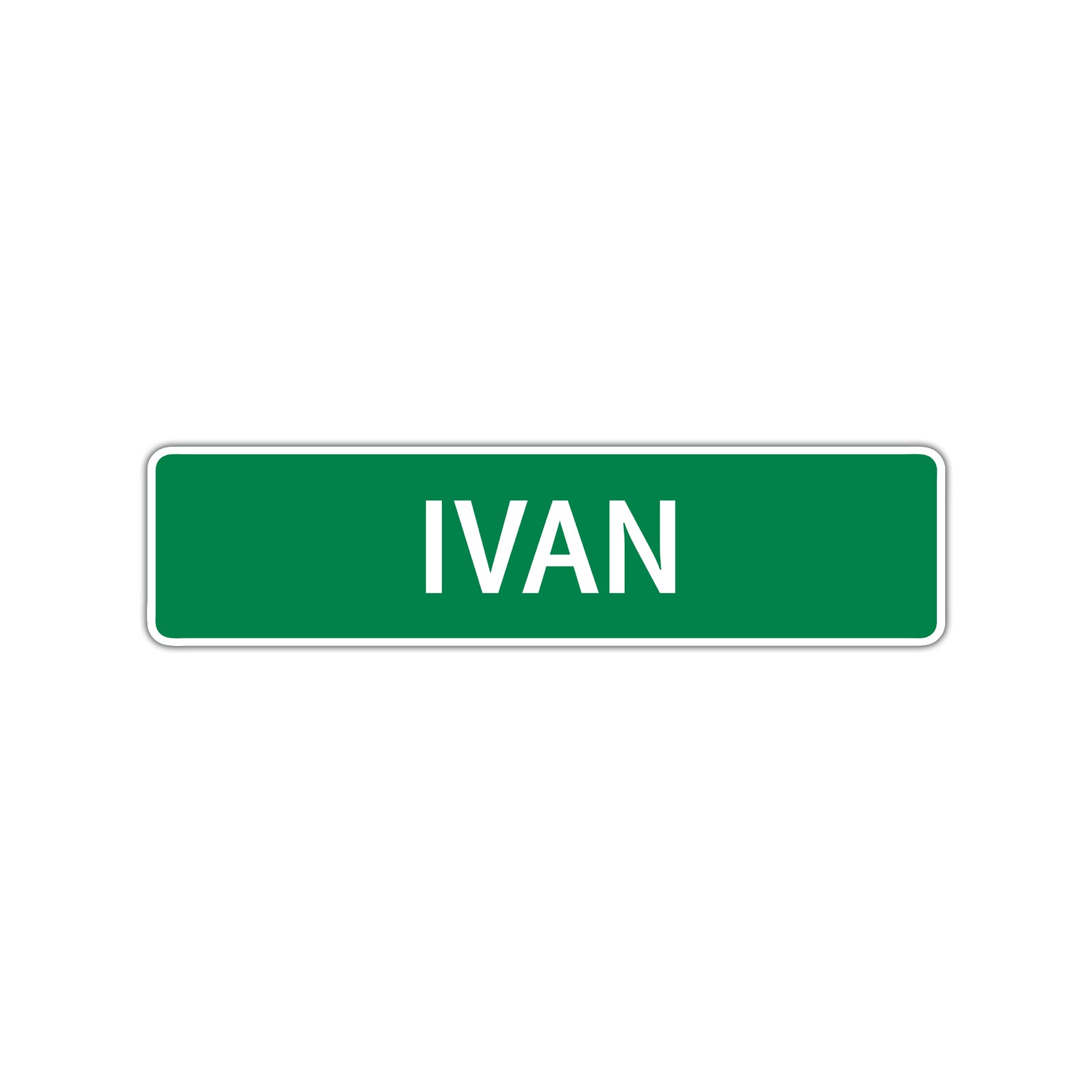 Ivan Street Sign Children Name Room Plate