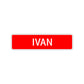 Ivan Street Sign Children Name Room Plate