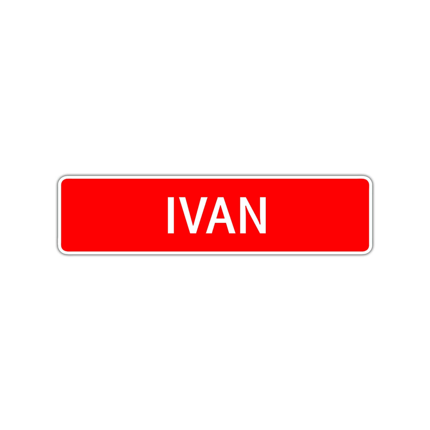 Ivan Street Sign Children Name Room Plate
