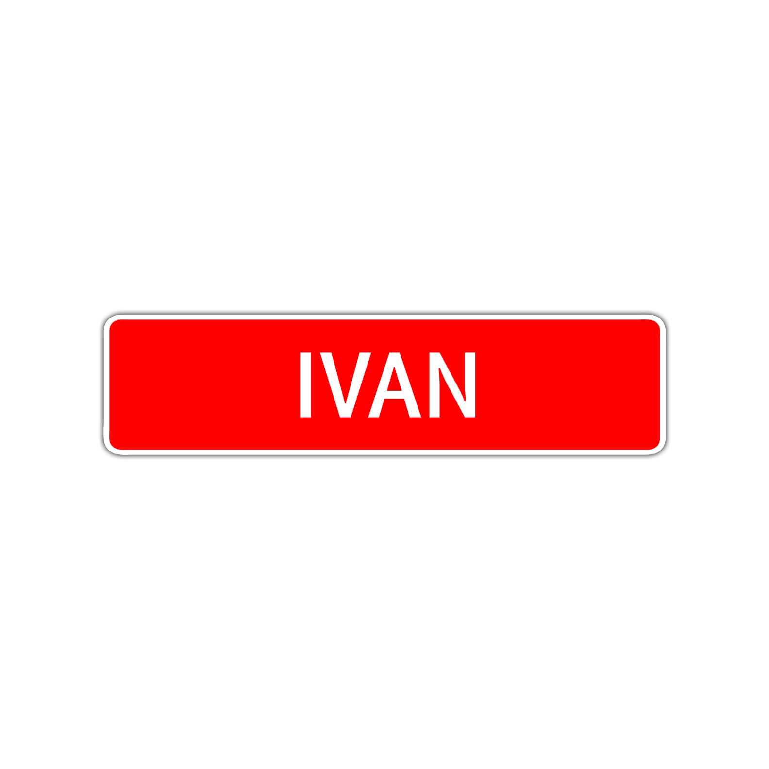 Ivan Street Sign Children Name Room Plate