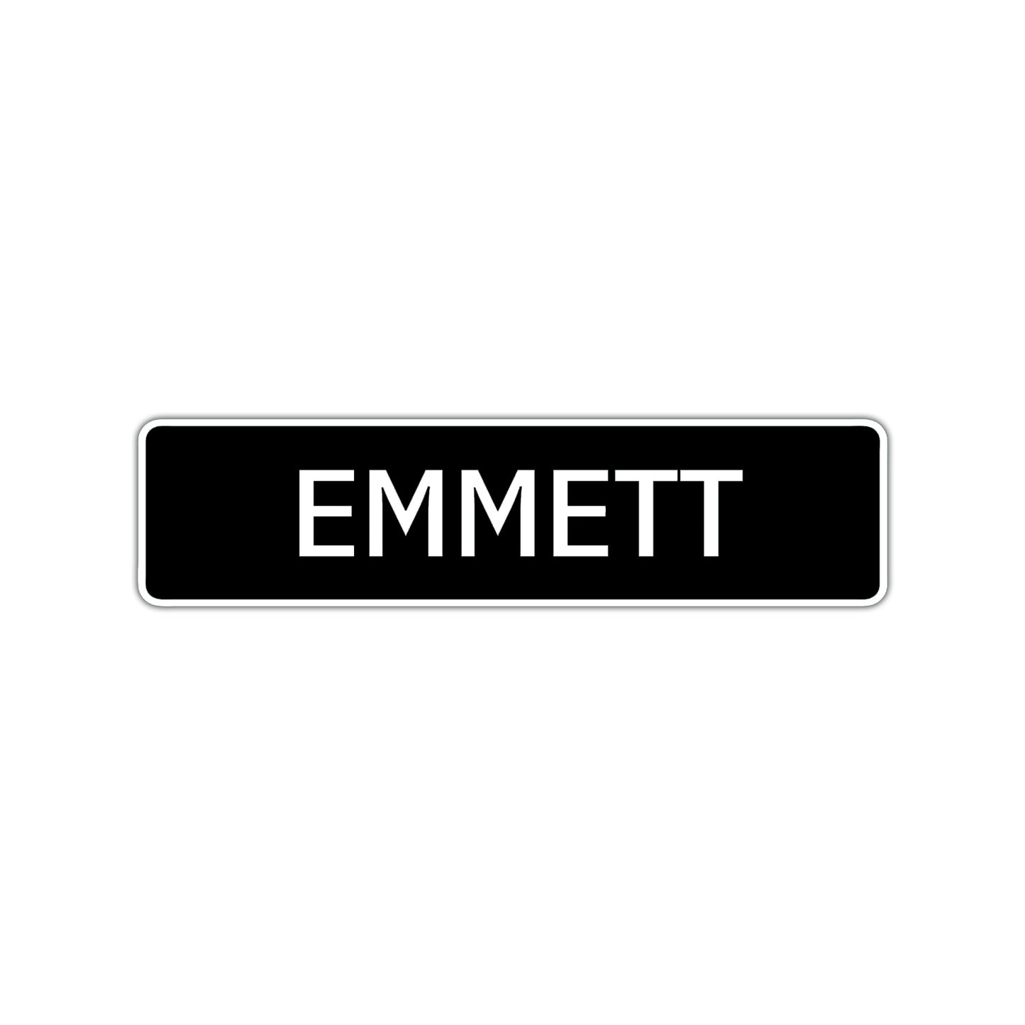 Emmett Street Sign Children Name Room Plate
